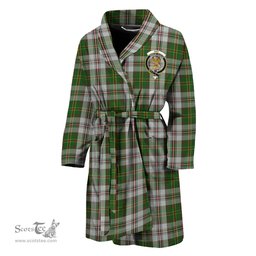 Scottish Hay White Dress Clan Family Crest Tartan Bathrobe