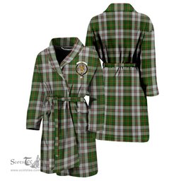 Scottish Hay White Dress Clan Family Crest Tartan Bathrobe