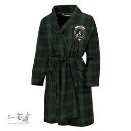 Scottish Gunn Logan Clan Family Crest Tartan Bathrobe