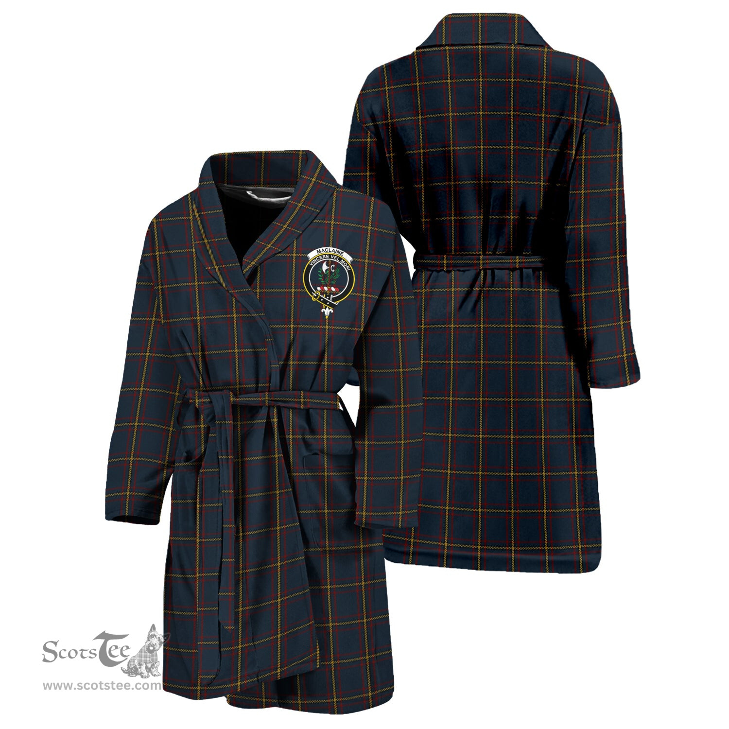 Scottish MacLaine of Lochbuie Hunting Clan Family Crest Tartan Bathrobe