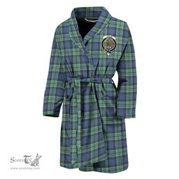 Scottish Leslie Hunting Ancient Clan Family Crest Tartan Bathrobe