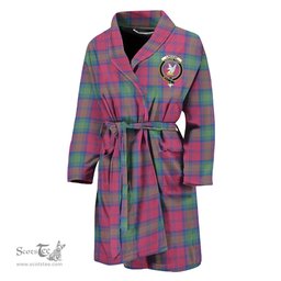 Scottish Lindsay Ancient Clan Family Crest Tartan Bathrobe