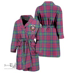 Scottish Lindsay Ancient Clan Family Crest Tartan Bathrobe
