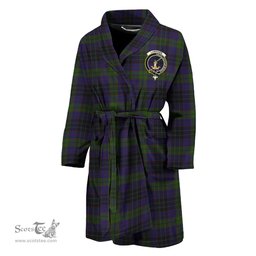 Scottish Lumsden Hunting Clan Family Crest Tartan Bathrobe