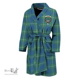 Scottish Hamilton Hunting Ancient Clan Family Crest Tartan Bathrobe