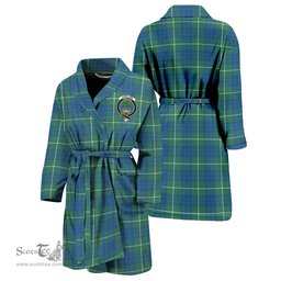 Scottish Hamilton Hunting Ancient Clan Family Crest Tartan Bathrobe