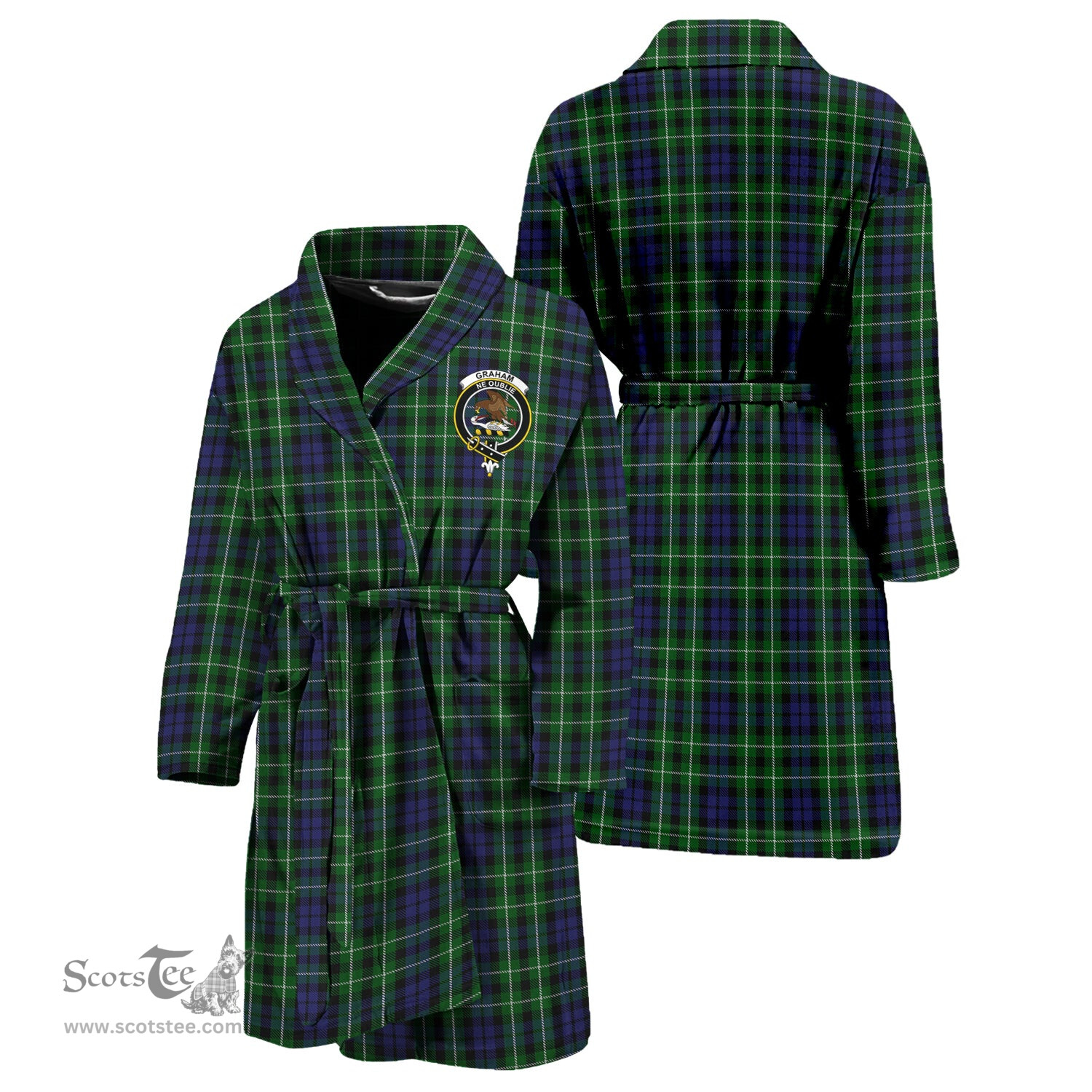 Scottish Graham of Montrose Clan Family Crest Tartan Bathrobe