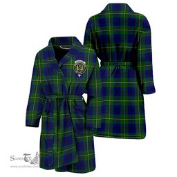 Scottish Johnstone-Johnston Modern Clan Family Crest Tartan Bathrobe