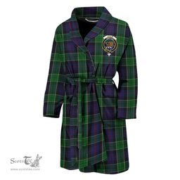 Scottish Leslie Hunting Clan Family Crest Tartan Bathrobe