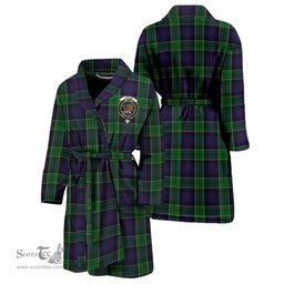 Scottish Leslie Hunting Clan Family Crest Tartan Bathrobe