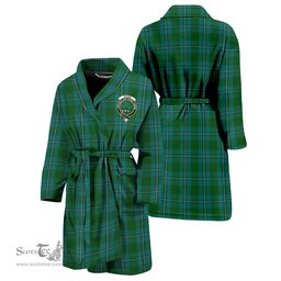Scottish Irvine of Bonshaw Clan Family Crest Tartan Bathrobe