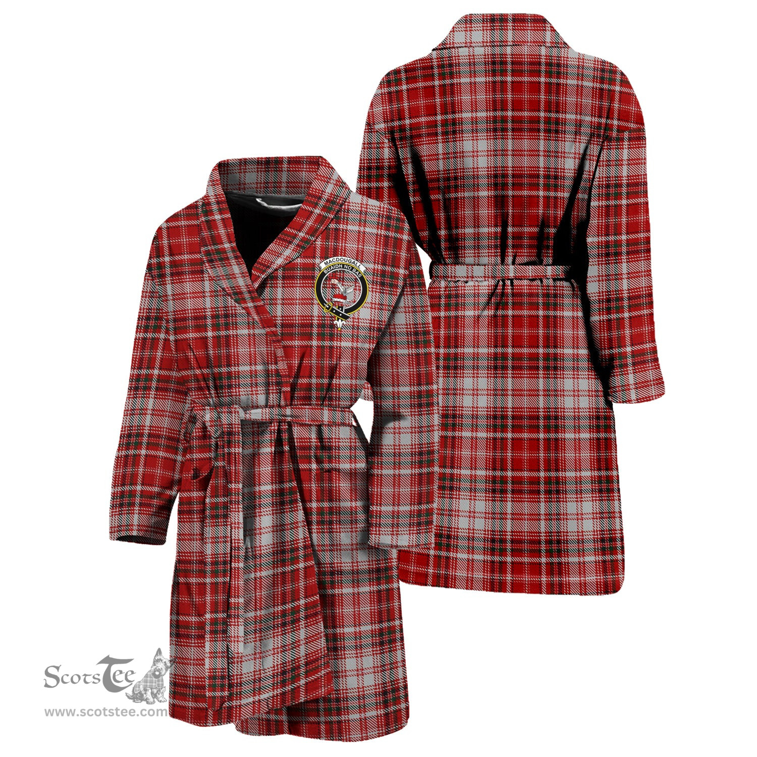 Scottish MacDougall Dress Clan Family Crest Tartan Bathrobe