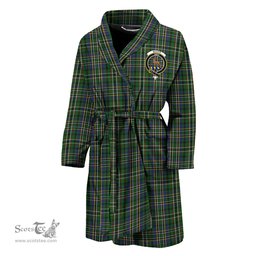 Scottish Scott Green Clan Family Crest Tartan Bathrobe
