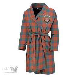 Scottish Robertson Ancient Clan Family Crest Tartan Bathrobe