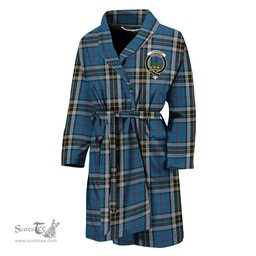Scottish Thomson Dress Blue Clan Family Crest Tartan Bathrobe