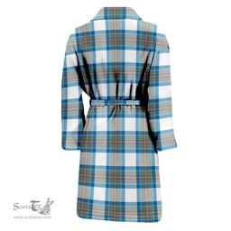 Scottish Stewart Muted Blue Clan Family Crest Tartan Bathrobe
