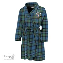 Scottish Robertson Hunting Ancient Clan Family Crest Tartan Bathrobe