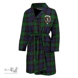 Scottish Stewart Old Clan Family Crest Tartan Bathrobe