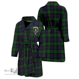 Scottish Stewart Old Clan Family Crest Tartan Bathrobe