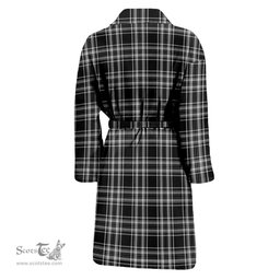 Scottish Stewart Black and White Clan Family Crest Tartan Bathrobe