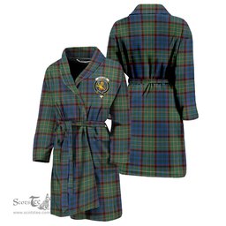 Scottish Nicolson Hunting Ancient Clan Family Crest Tartan Bathrobe