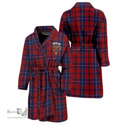 Scottish Wishart Dress Clan Family Crest Tartan Bathrobe