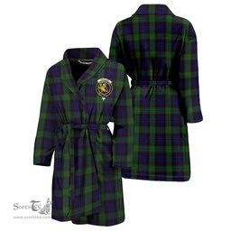 Scottish Nicolson Green Hunting Clan Family Crest Tartan Bathrobe
