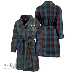 Scottish Stewart Royal Blue Clan Family Crest Tartan Bathrobe