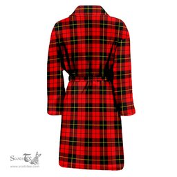 Scottish Wallace Hunting Red Clan Family Crest Tartan Bathrobe