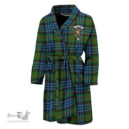Scottish Newlands of Lauriston Clan Family Crest Tartan Bathrobe