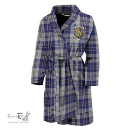 Scottish MacPherson Dress Blue Clan Family Crest Tartan Bathrobe