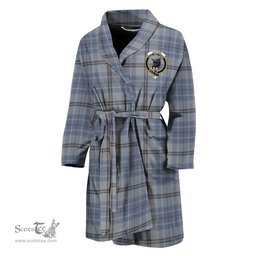 Scottish Tweedie Clan Family Crest Tartan Bathrobe