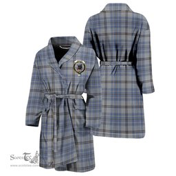 Scottish Tweedie Clan Family Crest Tartan Bathrobe