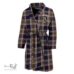Scottish Stewart Navy Clan Family Crest Tartan Bathrobe