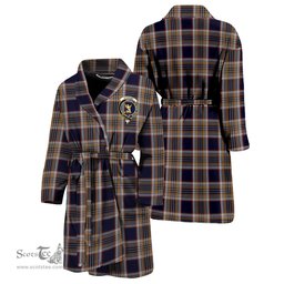 Scottish Stewart Navy Clan Family Crest Tartan Bathrobe