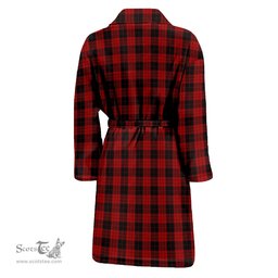 Scottish MacLeod Black and Red Clan Family Crest Tartan Bathrobe