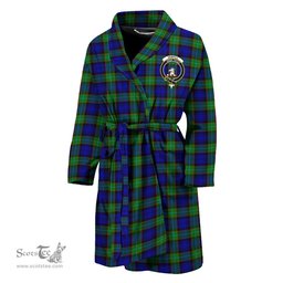 Scottish Sempill Modern Clan Family Crest Tartan Bathrobe