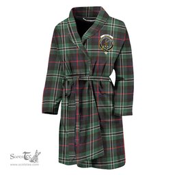 Scottish Rollo Hunting Clan Family Crest Tartan Bathrobe