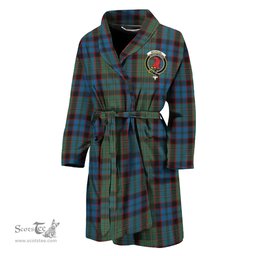 Scottish MacNicol Hunting Clan Family Crest Tartan Bathrobe