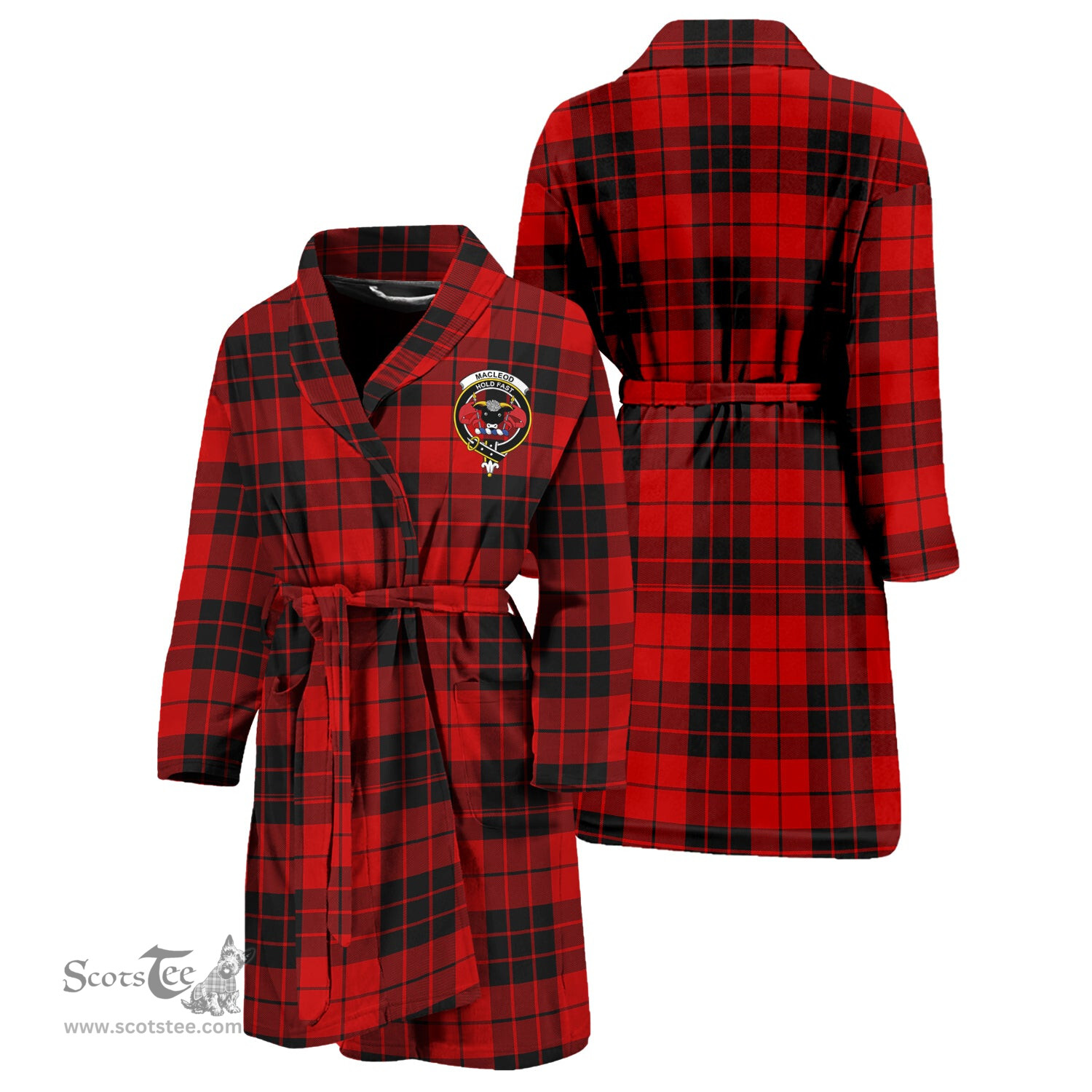 Scottish MacLeod of Raasay Clan Family Crest Tartan Bathrobe