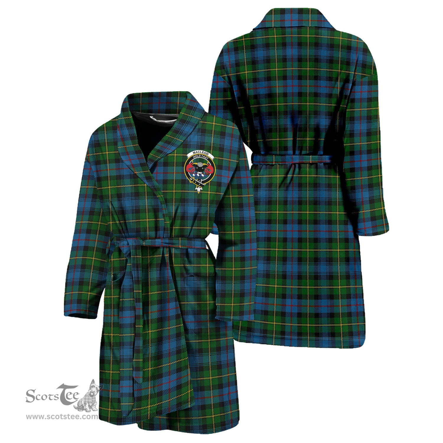 Scottish MacLeod of Skye Clan Family Crest Tartan Bathrobe
