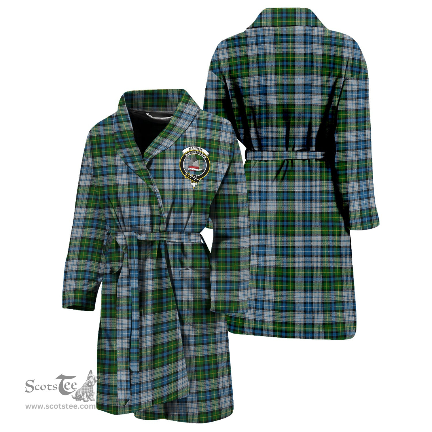 Scottish MacNeil Dress Clan Family Crest Tartan Bathrobe