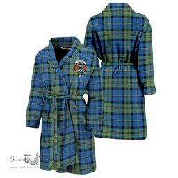Scottish MacLeod of Harris Ancient Clan Family Crest Tartan Bathrobe