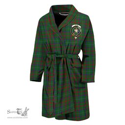Scottish Shaw of Tordarroch Green Hunting Clan Family Crest Tartan Bathrobe