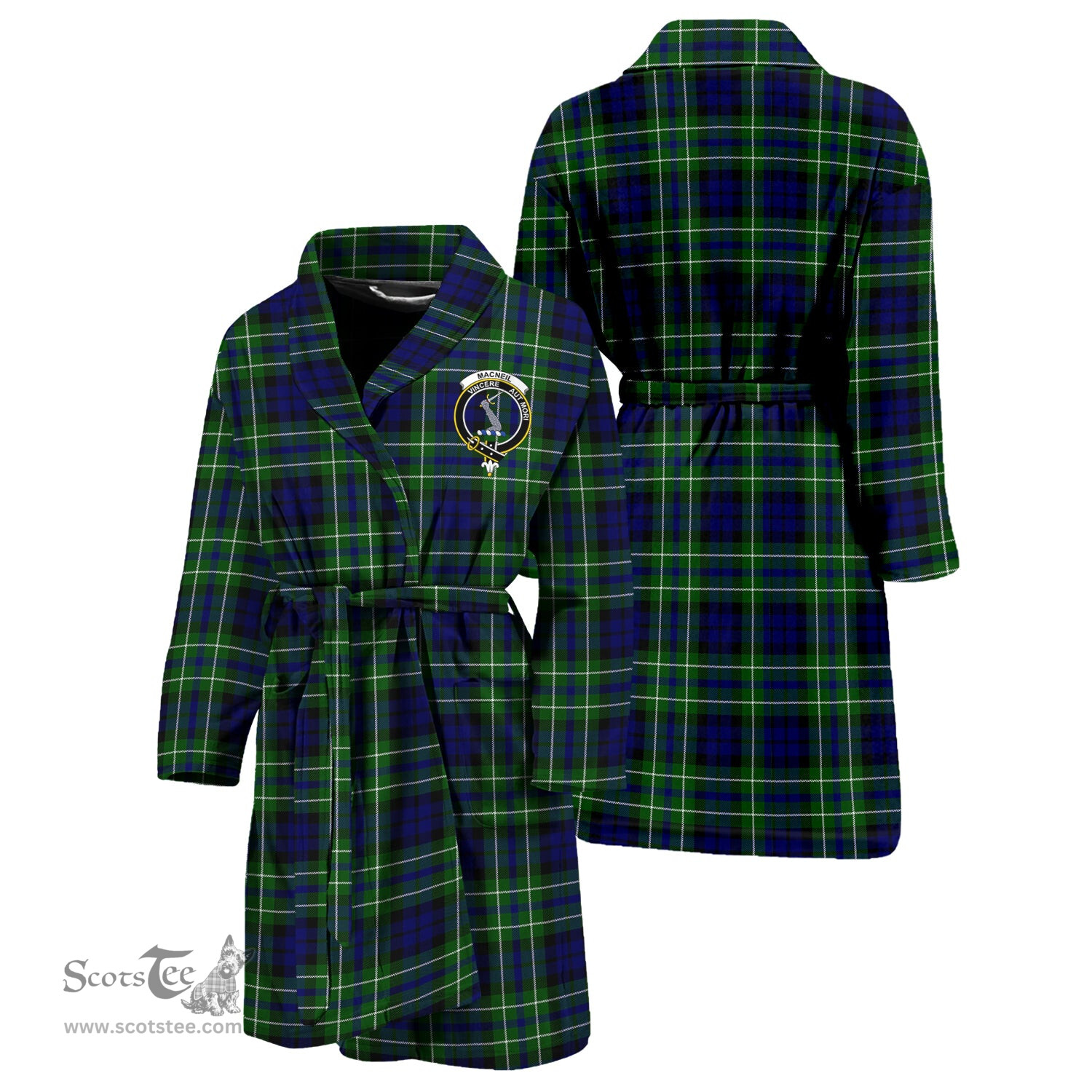 Scottish MacNeil of Colonsay Modern Clan Family Crest Tartan Bathrobe