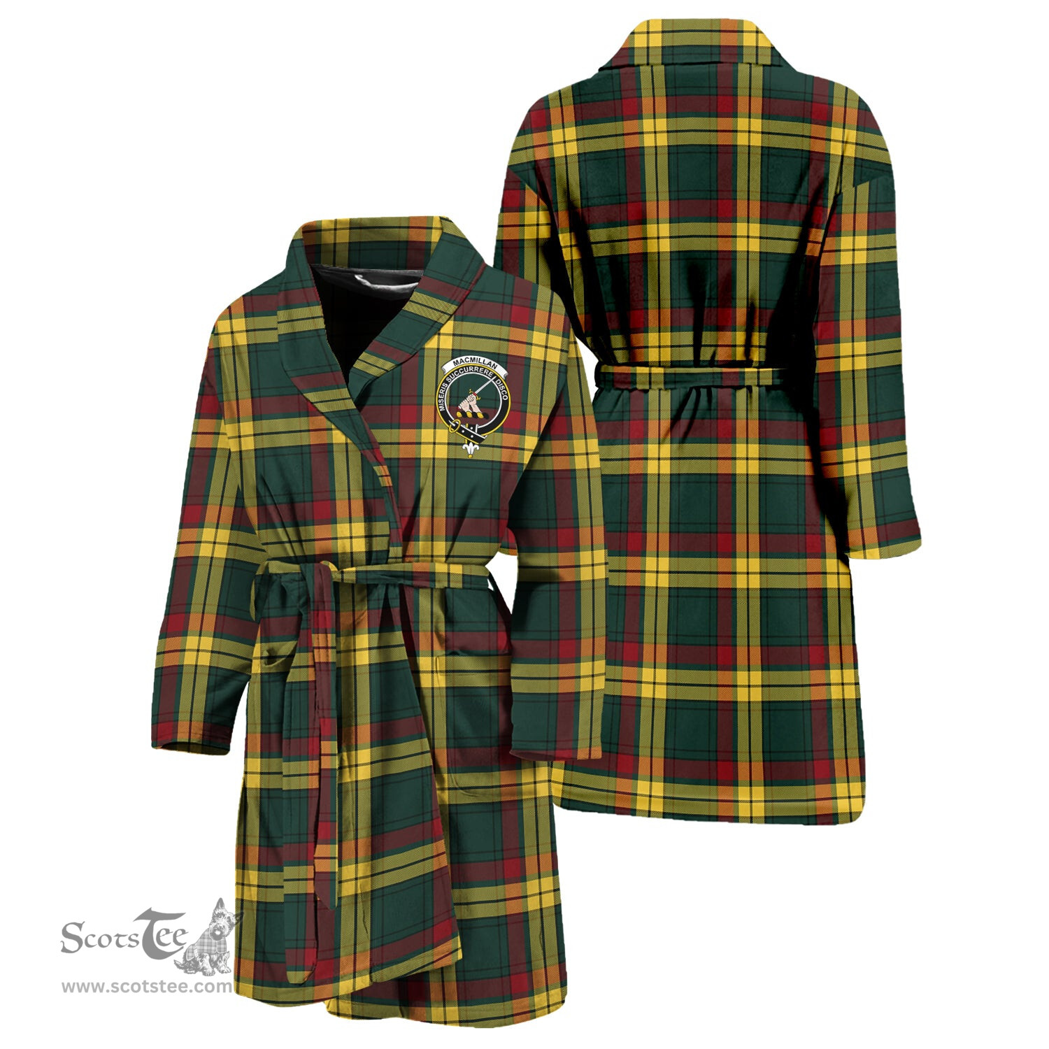 Scottish MacMillan Old Modern Clan Family Crest Tartan Bathrobe