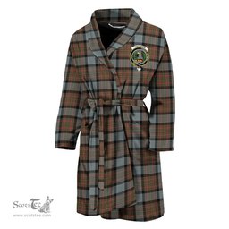 Scottish MacLaren Weathered Clan Family Crest Tartan Bathrobe