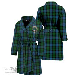 Scottish Morrison Society Clan Family Crest Tartan Bathrobe