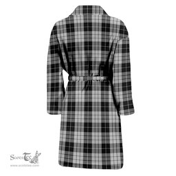 Scottish MacLeod Black and White Clan Family Crest Tartan Bathrobe