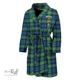 Scottish Gordon Ancient Clan Family Crest Tartan Bathrobe